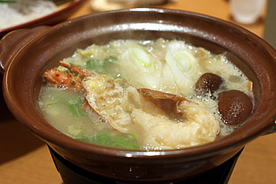 伊勢エビのだしは出てた小鍋