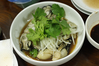 丁寧な作り方の「中華風蒸し牡蛎」