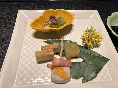 富山県砺波市の宿「三楽園」の前菜