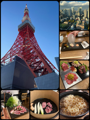 東京タワーでおのぼりさんして「鴨ときどき馬　浜松町本店」へ